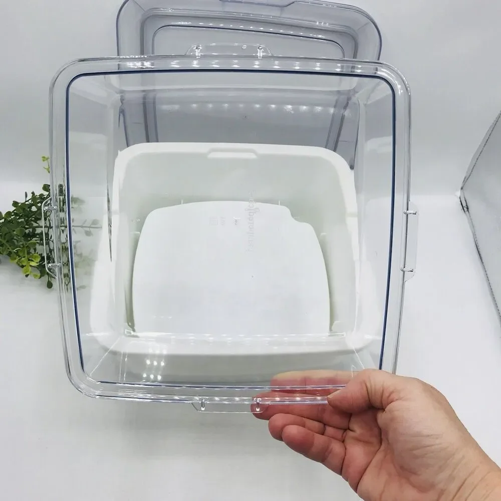 Pampered Chef 2.5 QT Cool and Serve Bowl w Freezer Pack Picnic Kitchenware White
